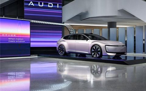 注入奥迪瓦罐设计的豪华电动车品牌！AUDI首款量产车登陆上海车展