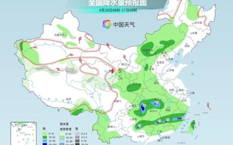 中东部今夜起降雨发展增多，长江以北多地下周初隔天如换季