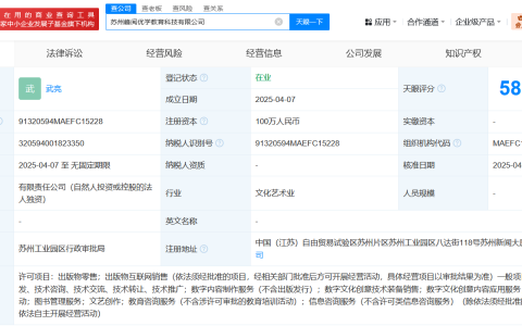 张雪峰公司成立峰阅优学教育科技公司 注册资本100万