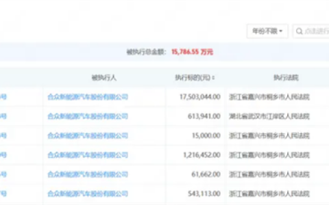 危机加剧！哪吒汽车再被执行1750万：总金额超1.5亿元