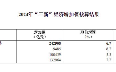 2024年我国“三新”经济增加值占GDP比重超18%