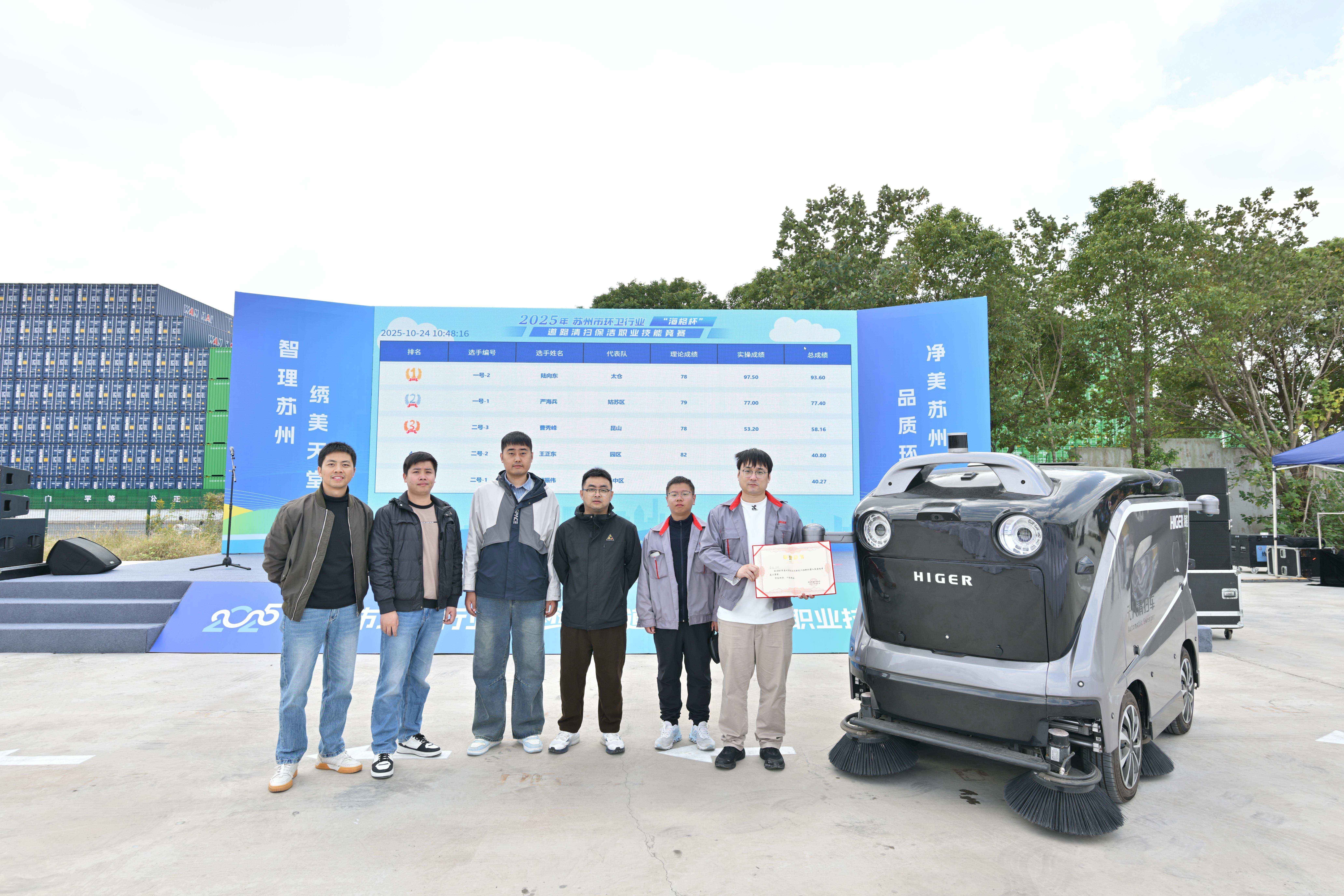 智能环卫升级！苏州金龙全系环卫产品亮相2025年苏州市环卫技能竞赛