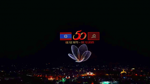 中国科技6000架无人机为老挝建国50周年添彩